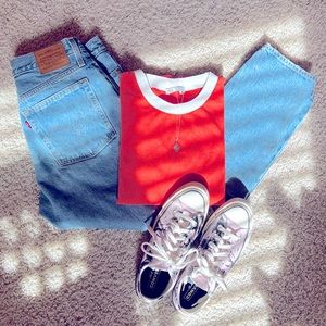 Levis Premium Wedgie Icon Fit Jeans (orange Zara shirt included!)